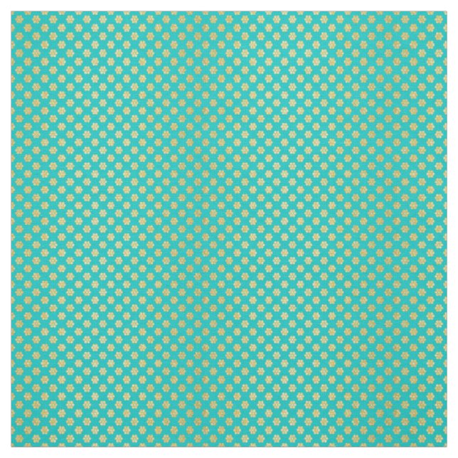 Tela Turquesa Tiffany y chispa de la flor de la (Retal)