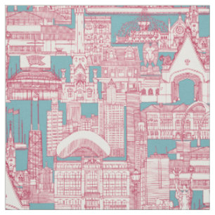 Tela Turquesa toile viva magenta de Chicago