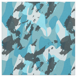 Tela turquoise blue camo abstract