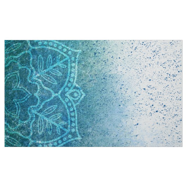 Tela Turquoise Mandala ("Cuarto gordo" (fat quarter))