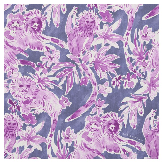 Tela TWITCHY TAMARINS in Veri Peri (Retal)