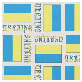 Tela Ucrania y bandera ucraniana