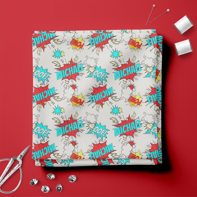 Tela ¡UF! ¡PUM! 💥 🦸 Pop Art Comic Book Fabric (OOF! POW! 💥🦸 Pop Art Comic Book Fabric)