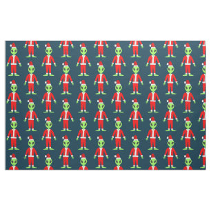 Tela UFO Ho Ho Padre Navidad alienígena