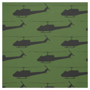 Tela UH-1 Huey Silhouette Black en verde