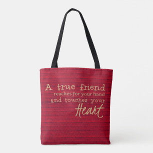 Tela Un amigo verdadero - un tote de la amistad - BOLSO
