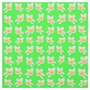 Tela "Un baile de frangipanes amarillos en verde"