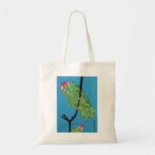 Tela un bolso de aleta de loro verde