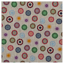 Tela Un bonito y colorido patrón de Navidades del Boho