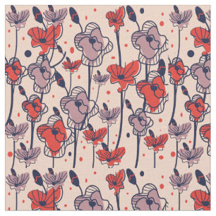 Tela Un campo de adormidera cósmica moderna en medio d