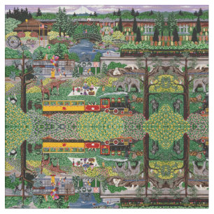 Tela Un día en el parque zoológico