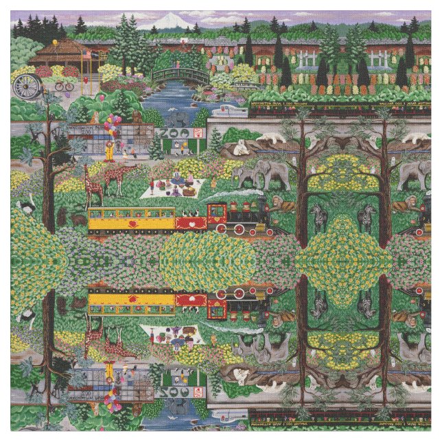 Tela Un día en el parque zoológico (De cerca)