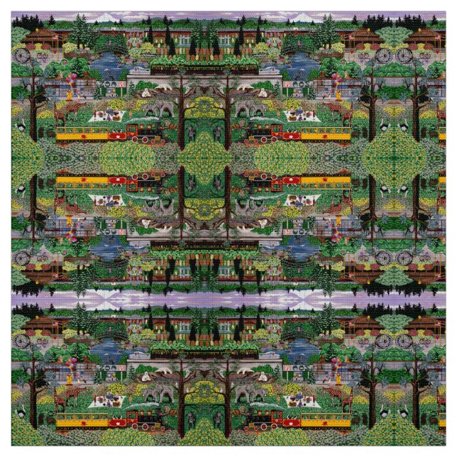 Tela Un día en el parque zoológico (Retal)