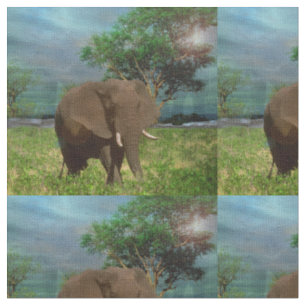 Tela Un elefante un día en África, 