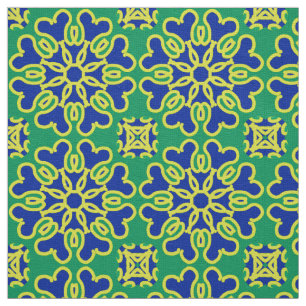 Tela Un elegante tejido floral colorido patrón clásico