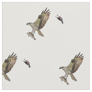 Tela Un osprey masculino que lleva un pescado y que es