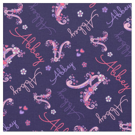 Tela Un tejido de abadía de nombre personalizado y mono