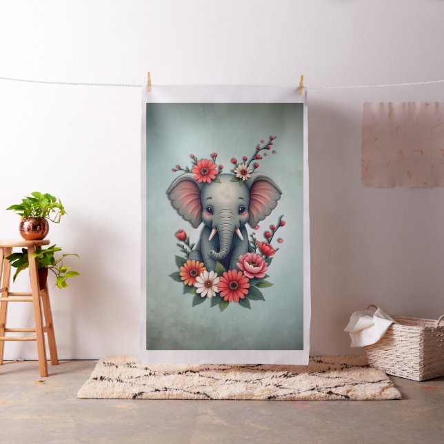 Tela Un toque de verano: El elefante bebé (In Situ)