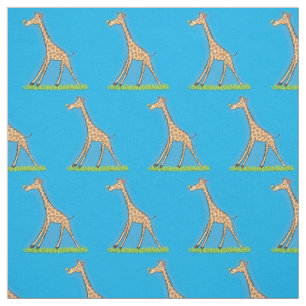 Tela Una jirafa alegre con personalizado de mariposa