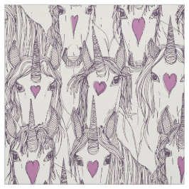 Tela unicornio amor indigo púrpura perla