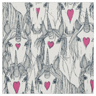 Tela unicornio amor perla rosa índigo