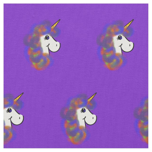 Tela Unicornio arcoiris (De cerca)