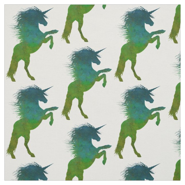 Tela Unicornio azul y verde (Retal)