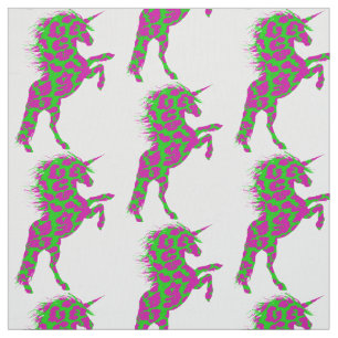 Tela Unicornio colorido del estampado leopardo