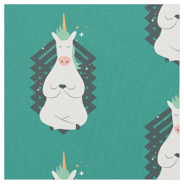 Tela Unicornio en la rosa del yoga (De cerca)