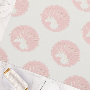 Tela Unicornio Mágico Moderno Rosa y Blanco