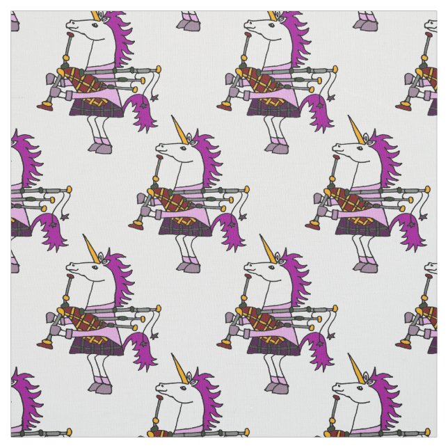 Tela Unicornio que toca las gaitas (Retal)