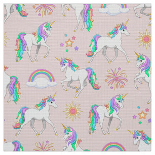 Tela Unicornios arcoiris bonito