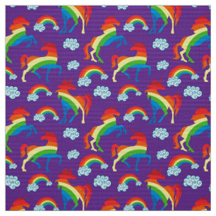 Tela Unicornios del arco iris