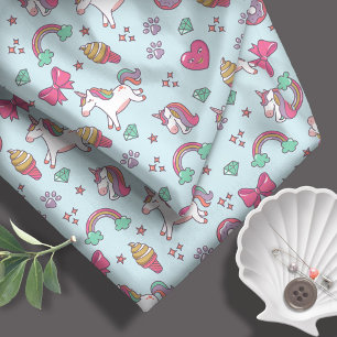 Tela Unicornios Voladores Arcoíris Kawaii ID381