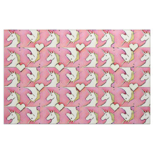 Tela Unicornios y corazones