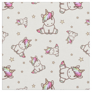 Tela Unicornios y estrellas