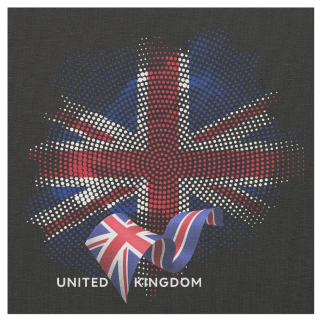 Tela United Kingdom Flag (De cerca)