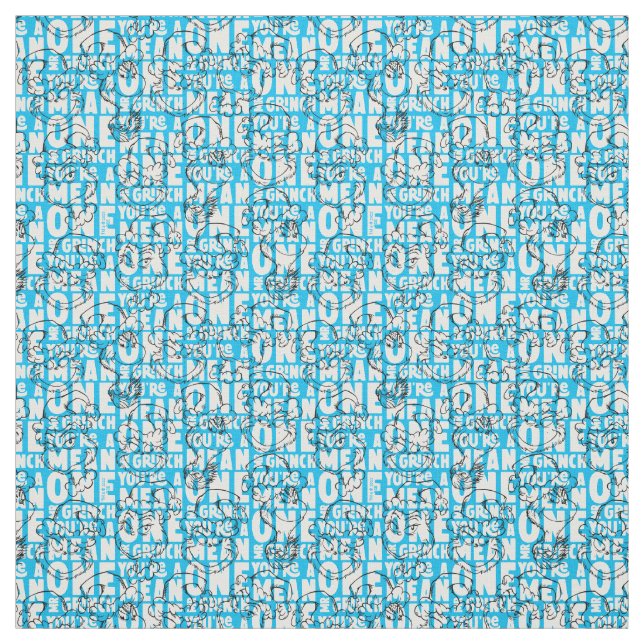 Tela Usted es un patrón común Sr. Grinch Blue (Retal)