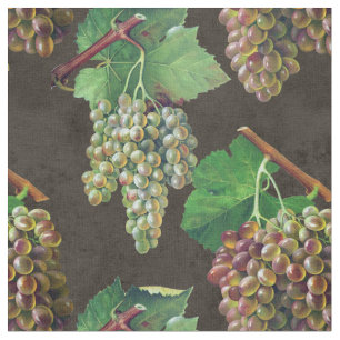 Tela Uvas y vinos verdes añejos en marrón