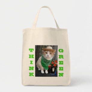 Tela Va el bolso de compras verde