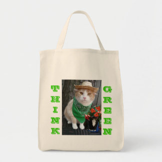 Tela Va el bolso de compras verde