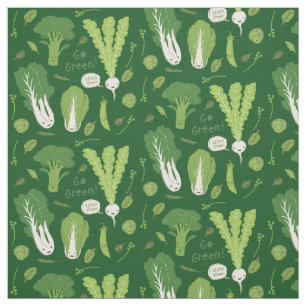 Tela ¡Va el verde! ¡Verde frondoso! Veggies felices d