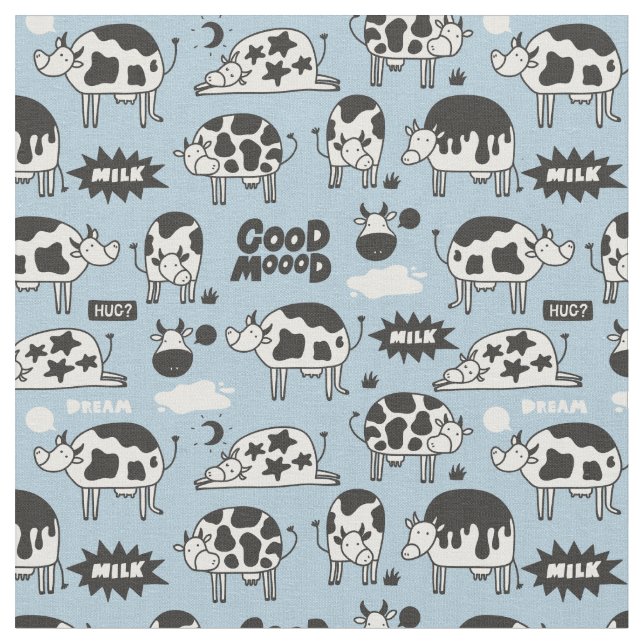 Tela Vaca y leche (De cerca)