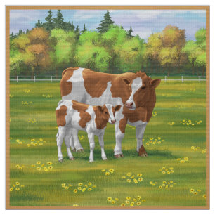 Tela Vaca y ternera en salsa de verano de Guernsey