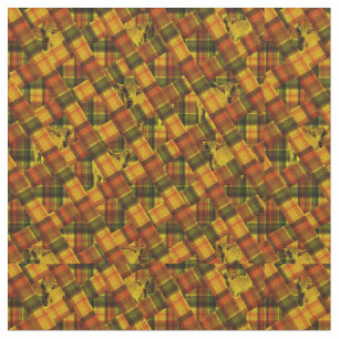 Tela Vacas Altas En Crisscross Tartan Design,