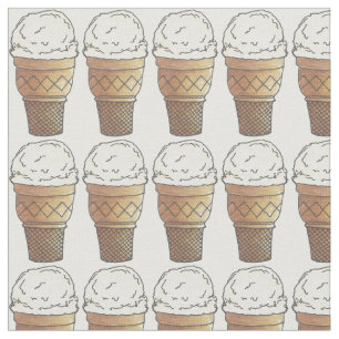 Tela Vainilla Scoop Ice Cream Pastel Cono de carne chat