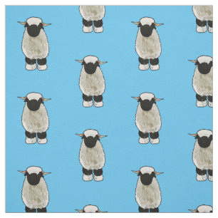 Tela Valais Blacknose ilustracion personalizado ovino