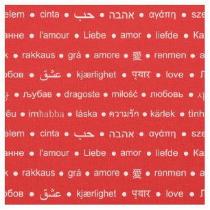 Tela valentina de idiomas de amor