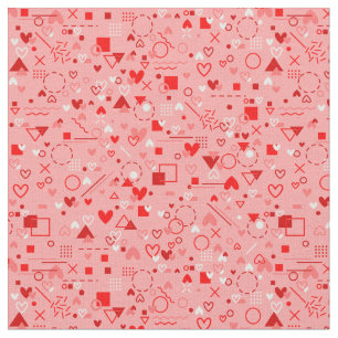 Tela valentinas vintage de amor al corazón geométricas
