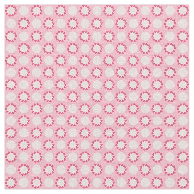 Tela Valentine hearts pink polka dot (De cerca)